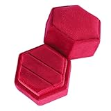 Porta anillos de compromiso | Porta anillos de terciopelo | Organizador con diseño geométrico para hombre y mujer viaje boda Navidad