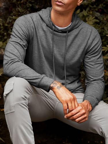 Runcati Mens Lightweight Hoodies Pullover Long Sleeve Casual Workout Athletic Shirt Hooded Sweatshirts2