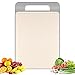 Aurasky Tagliere Cucina, Set di Taglieri, Tagliere Antiscivolo, Tagliere Rettangolare con Scanalatura per Alimenti, Senza BPA, Antimicrobico, Bianco