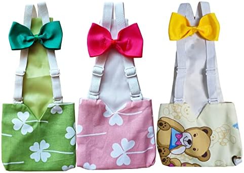 PIEITI 3 Pcs Small Chicken Diapers(XS), Duckling Duck Diapers for Real Ducks Hens, Waterproof and Adjustable, Chicken Accessories Poultry