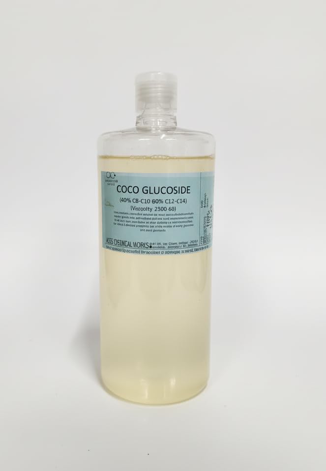 Ases Coco Glucoside Surfactant - 1kg - for Formulations and DIY Skin Care - for Shower Gels, Body Soap, Shampoos, Face Cleansers, Face Wash - Gentle Cleansing Agent