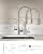 APPASO Kitchen Faucet with Drinking Water Faucet, 3 in 1 Pull Down Faucet with Purfied Water Faucet, Single-Handle High Arc Kitchen Water Filter Faucet, Brushed Nickel (Without Filtration Device)