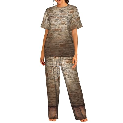 Pyjama à manches courtes fini la chaleur nocturne vêtement de nuit confortable
