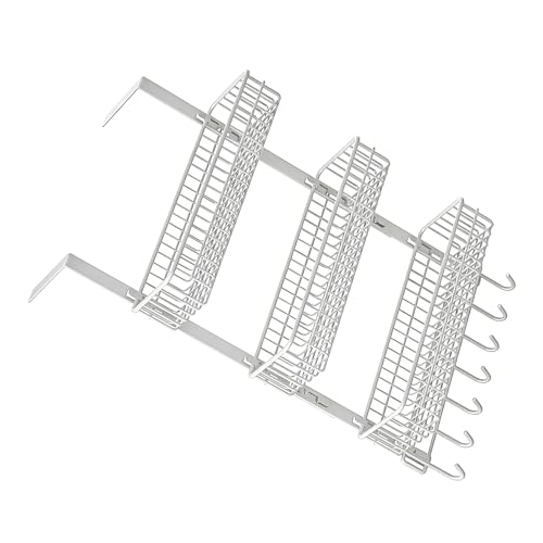 Kaeltsyn Estante colgante lateral de 3 escalones para refrigerador, solución de almacenamiento de acero al carbono resistente para el hogar, cocina, ahorro de espacio, estante colgante de puerta