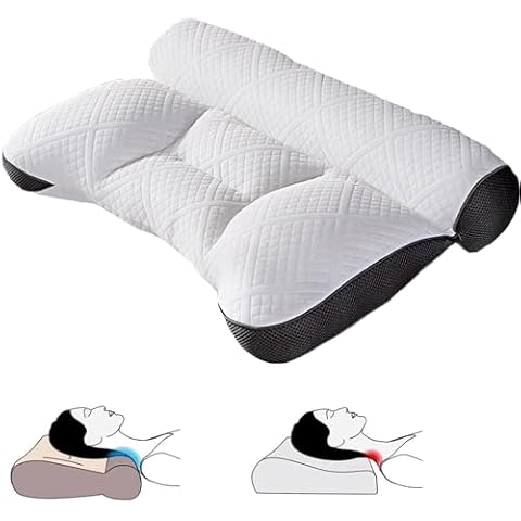 fizweyo Otelory Pillow, Otelory Pillows, Sumoze Ergonomic Pillow, Sumoze Supportive Ergonomic Pillow, Tuppoian Ergonomic Pillow, Sumoze Pillow, Memory Foam Pillow (High, Gray) Cover