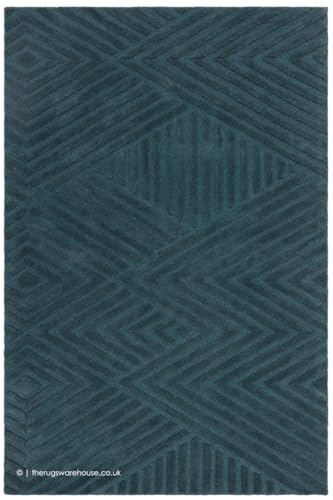 Image of Hand-Tufted Woolen Large Carpets for Living Room 8x10 feet Teal Color Anti-Skid Area Rug High Pile Thick Carpet & Rugs for Hall & Bedroom
