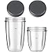 SPARES2GO Tazza per brocca + coperchio a vite compatibile con NutriBullet 600W 900W Juicer Blender (500ml + 64oz / 700ml)