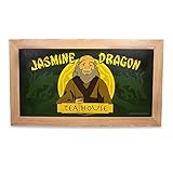 Avatar: The Last Airbender Uncle Iroh's Jasmine Dragon Tea House Hanging Sign Gel Coat Framed Wall Art Print
