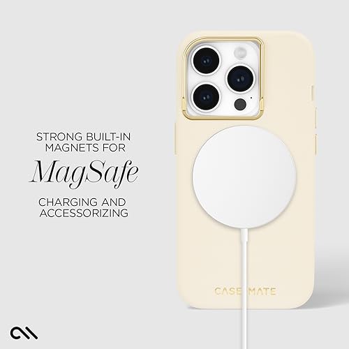 Case-Mate iPhone 15 Pro Case - MagSafe Phone Case - Silicone Beige - image 4