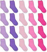 GENTABY 15 Paires Chaussettes Enfants Noir/Blanc - École Et Quotidien 2-13 Ans