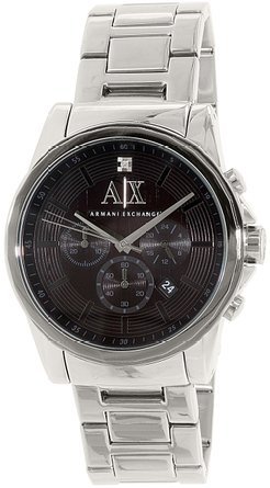 �A���}�[�j�G�N�X�`�F���W Armani Exchange Men's Chronograph Diamond Accent Stainless Steel Bracelet Watch 45mm AX2504 �j�� �����Y �r���v �y���s�A���i�z
