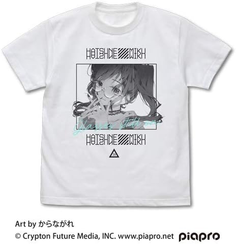 Amazon コスパ 初音ミク 初音ミク Tシャツ からながれver White Lサイズ アニメ 萌えグッズ 通販