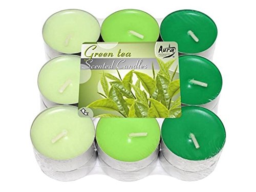 Bispol Lot de 18 bougies chauffe-plats Parfumées Thé vert