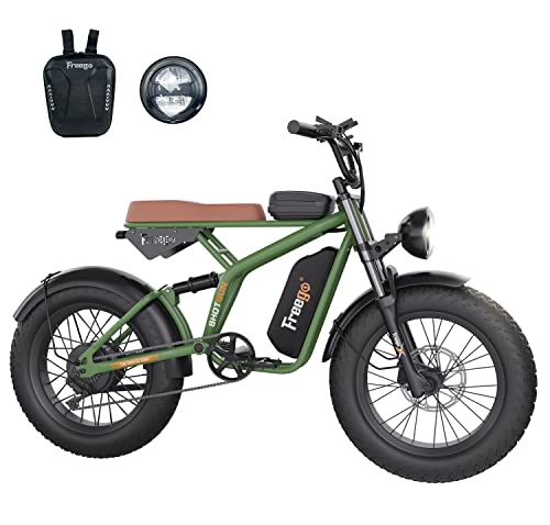Freego Electric Bike For Adults, 1400W/48V/22.5Ah, F1 Pro 20X4.0 Fat Tires Ebike Off Road Electric Bicycles With Removable Battery, 34Mph & 40 Miles Long Range Snow Beach E Bike 7-Speed Ul Certified #TOP15