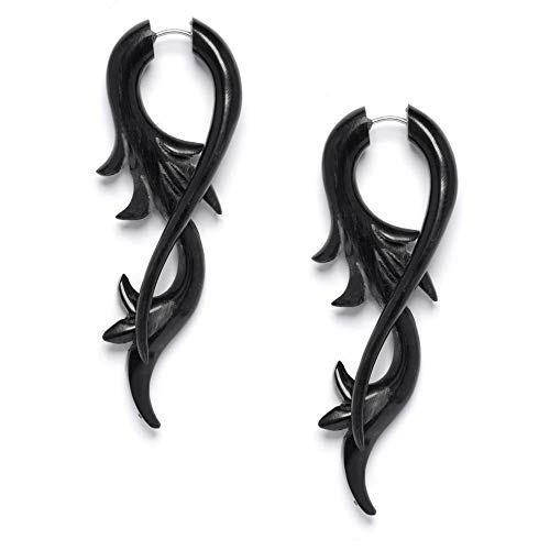 Faux écarteurs d'oreilles en corne pour adopter le style tribal sans percer de grands diamètres
