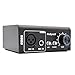 Rodyweil Mic Preamp for Dynamic and Condenser Microphone Balanced Line Output with Max 75db Gain and 48V Phantom Power