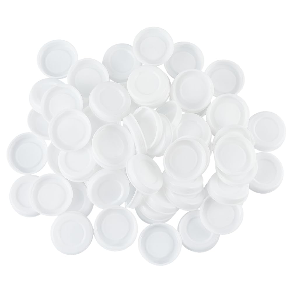 DELORIGIN 100 Pieces Mailing Tubes End Caps 2 Inch Plastic End Caps Durable Shipping Tube Cap for paper documents poster Cardboard Mailing Tube Artwork Sealing Shipping Storage White Round