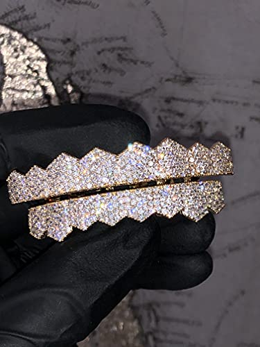 Mens Womens 14k Gold Finish Jewelry Chain Pendant Set Grillz2