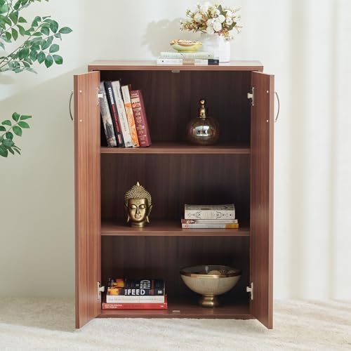 Image of Home Centre | Helios - Alton | Multipurpose Cabinet | Engineered Wood | Book Cabinets | Brown | 1 Year Warranty