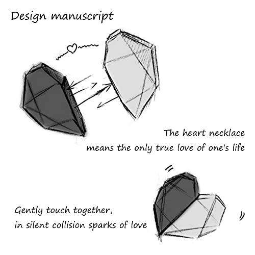 Thunaraz Two Souls One Heart Matching Necklaces Bracelets For Couples Creative Wishing Stone Necklaces Pandent Braided Rope Bracelets Mutual Attraction Friendship Couples Jewelry #TOP4