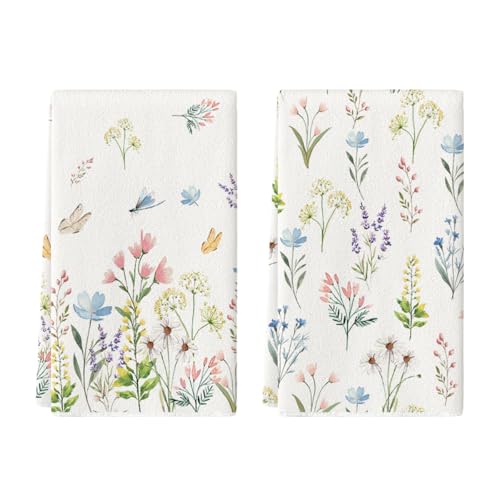 Artoid Mode Flowers Floral Spring Kitchen Towels Dish Towels, 18x...
