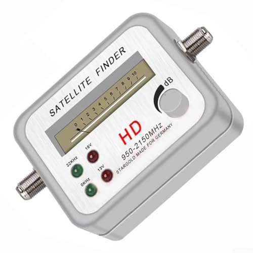 Misuratore di segnale satellitare per TV calibrare il piatto con