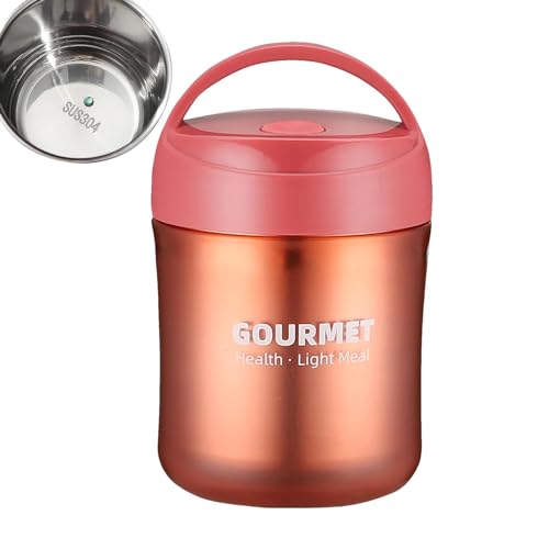 Olla Para Platos Calientes - Fiambreras Aisladas De Acero Inoxidable De 500 Ml, Gracias A La Boca Ancha De Nuestro Tarro Aislado | Sopas, Líquidos, Recipiente Para