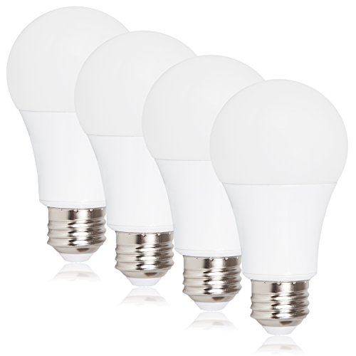 Maxxima Dimmable A19 LED Light Bulb, 800 Lumens, 2700K, 9W, 4 Pack