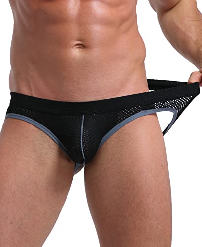 Linemoon Mens Jockstrap Sexy Underwear Athletic Supporters Mesh Jock Straps Male Dark Medium #TOP4