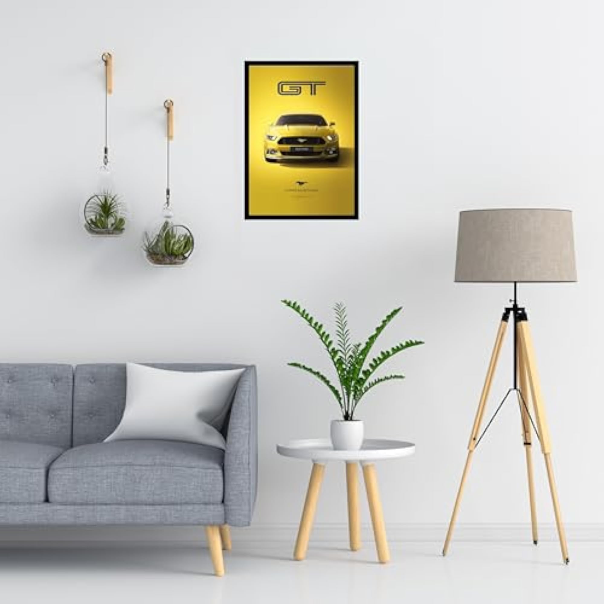 Premium Ford Mustang GT Car Poster Frame, A4 Size