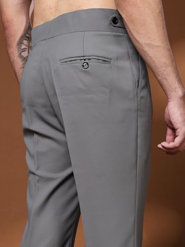 Image of Gurkha Pants for Men | Trouser for Men | Formal Pant | Classic Button | Bell Button High Waist Pleated Casual Trousers | Flared Leg Pants for Office Smart Casual Travel Party
