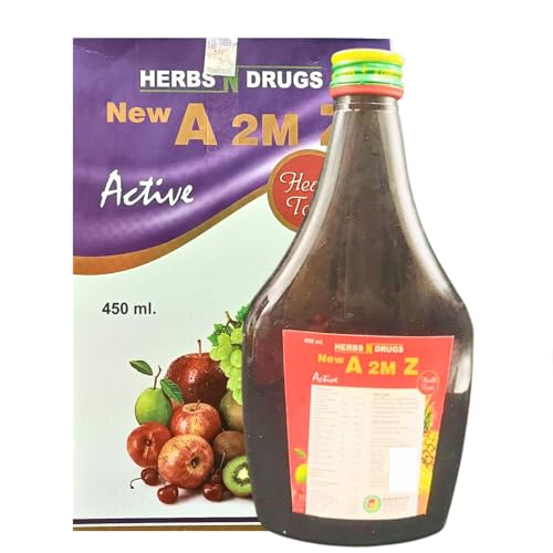 Ayurvedic A 2M Z Active Tonic | Loss of Appetite | General Weakness | Immunity Booster | Vitamin | 450ml | Pack Of 2