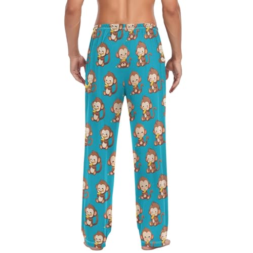 Men's Breathable Pajama Pant Sleep Lounge Bottom Straight-Fit Pj Pant with Pockets3