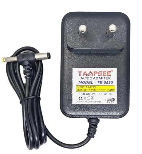 Image of Taapsee 5Volt 2A DC Power Supply Adapter 5V Power Supply 10W AC Adapter AC to DC 5V 2A 1A Power Adapter Transformers Replacement Power Cord 5.5mm*2.5mm Wall Plug for Security Camera Monitor TV Box