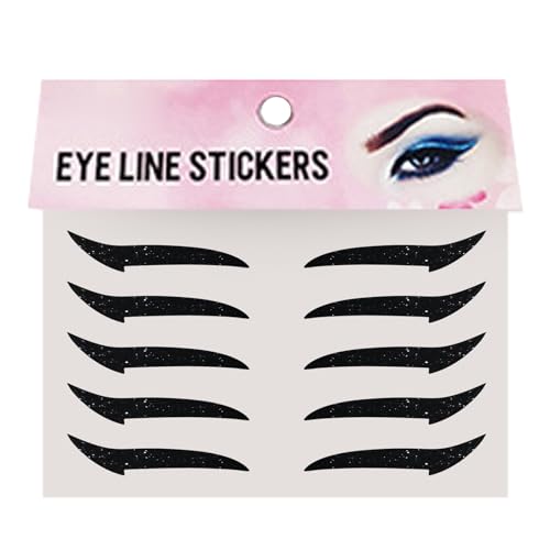 Ranley Tiritas de maquillaje de ojos - Aplicación de sombra de ojos para mujeres | Pegatinas de sombra de ojos portátiles para viajes y escenarios, 10 unidades, resistente al agua