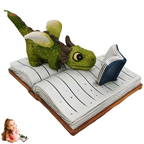 Wynott Fairy Garden Dragon - Top Collection Miniatures Dragon | Top Collection Resin Miniature Fairy Garden And Terrarium Statue, Mini Collectible Fantasy Figurine #TOP4