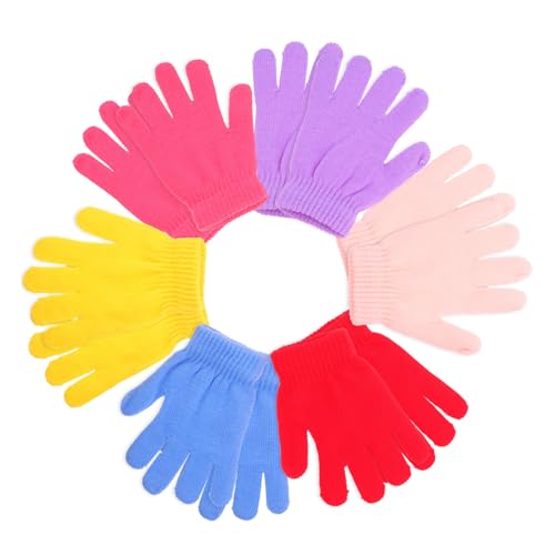 BESPORTBLE 6 Pairs Winter Mittens Non Skid Outdoor Finger Gloves Cold Warmth for Ages Stylish and Lightweight for Outdoor Sports and Activities