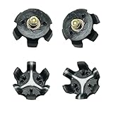 Lot de 28 crampons de golf de rechange à vis en métal pour chaussures de golf (noir/gris)