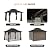HAPPATIO 10'x12' Outdoor Hardtop Gazebo, Aluminum Gazebo with Double Galvanized Steel Roof, Curtains and Netting for Patio, Backyard, Deck, Lawn, Easy Assembly (Brown)