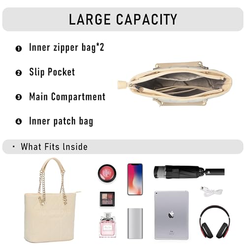 Image of Chinllo Tote Bag for Women, Medium Top Handle Handbags Purse