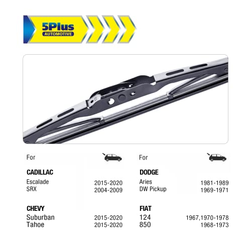 Image of 5 PLUS 13 Inch Rear Wiper Blade Replacement for Chevrolet Suburban Tahoe 2020-2015 /Honda CR-V 2016-2012 /GMC Yukon 2020-2015 /Ford Explorer 2010-2006 BACK Windshield Wiper Fit J-Hook Type Wiper Arms
