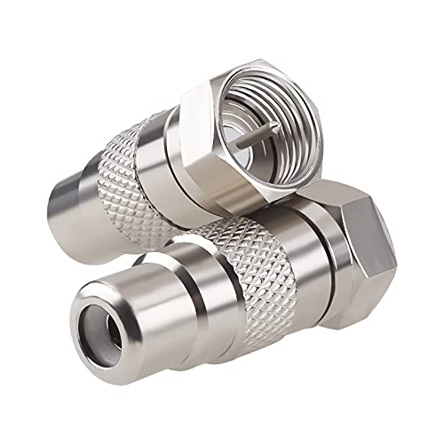 Goupchn Atari 2600 Tv Adapter F Type Male To Rca Female Rf Coax Coaxial Connector Converter 2Pcs For Atari 2600/7800, Sega, Commodore Game System #TOP1