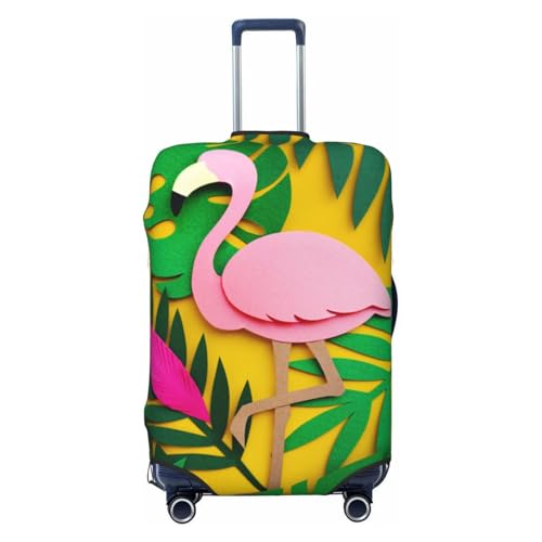 Tropical Flamingo Travel Luggage Cover Protector Suitcase Covers for Luggage Covers for Suitcase Fit 18-32 In M