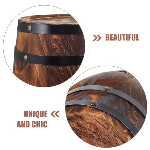 image for GANAZONO Wood Wine Barrel Whiskey Barrel Bucket Vintage Flower Planter