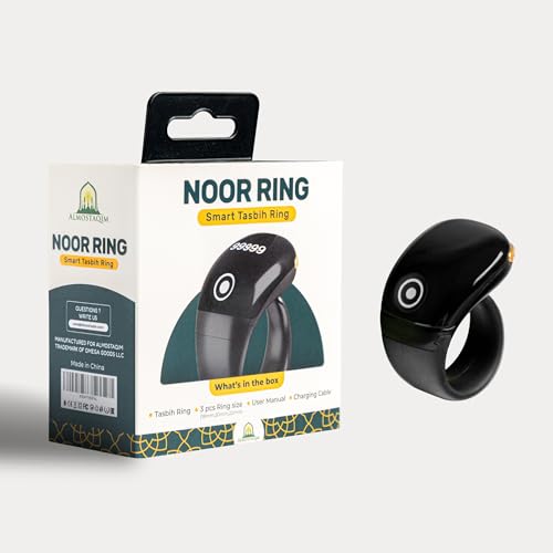 Compteur de prière Tasbih numérique et bague électronique Zikr réglable