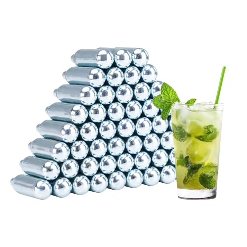 Asfolia CO2 Cartridges,8g CO2 Cylinders Soda Chargers for Sparkling Water