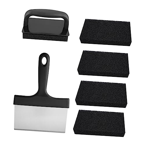 Milisten Cepillos para Barbacoa y Espátulas De Limpieza Herramientas De Limpieza para Cocinas Materiales De Acero Inoxidable para Limpiar Parrillas y Planchas