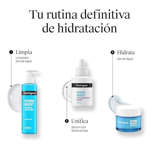 Neutrogena Hydro Boost Sérum 10% Niacinamida (30 ml), sérum facial con Niacinamida y Ácido Hialurónico, mejora visiblemente la textura de la piel, para todo tipo de pieles - imagen 7