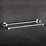 Tige de serviette en acier inoxydable domestique haute et basse roche double tige-40cm
