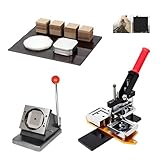 2.5in Magnet Maker Machine Kit, DIY Hd Button Maker Machine,Magnet Making Machine + 100 Pcs Consumables + Paper Cutter for Making Refrigerator Magnets